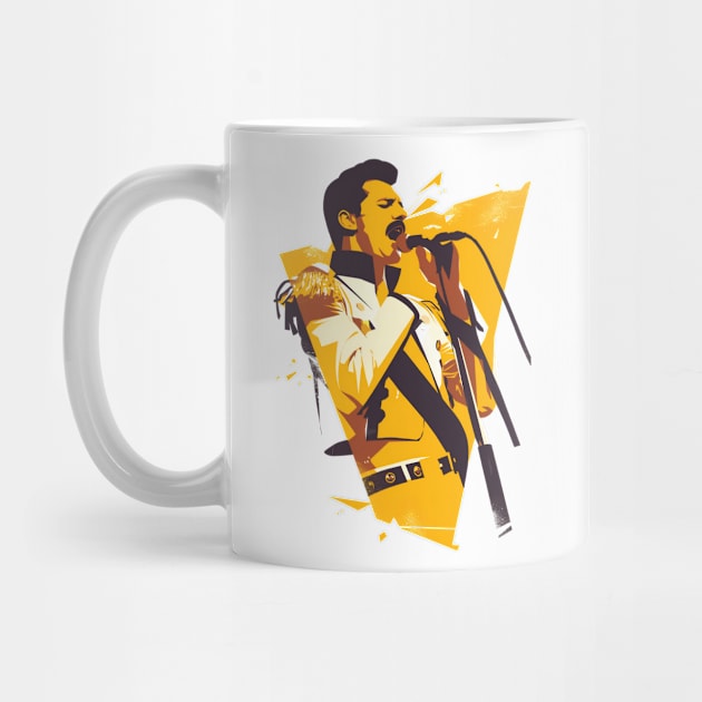 Iconic Vocalist - Yellow Backdrop - Rock Music by Fenay-Designs